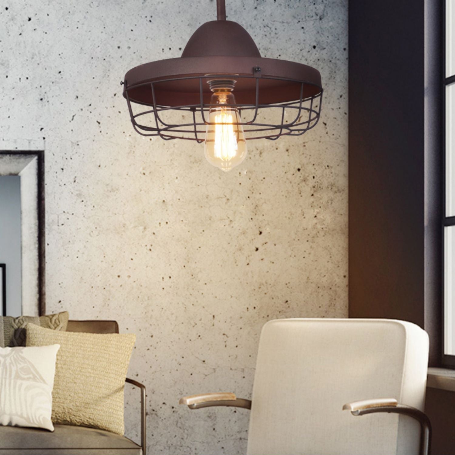 Calaeila Vintage Art Käfig Pendelleuchte-Letslighting