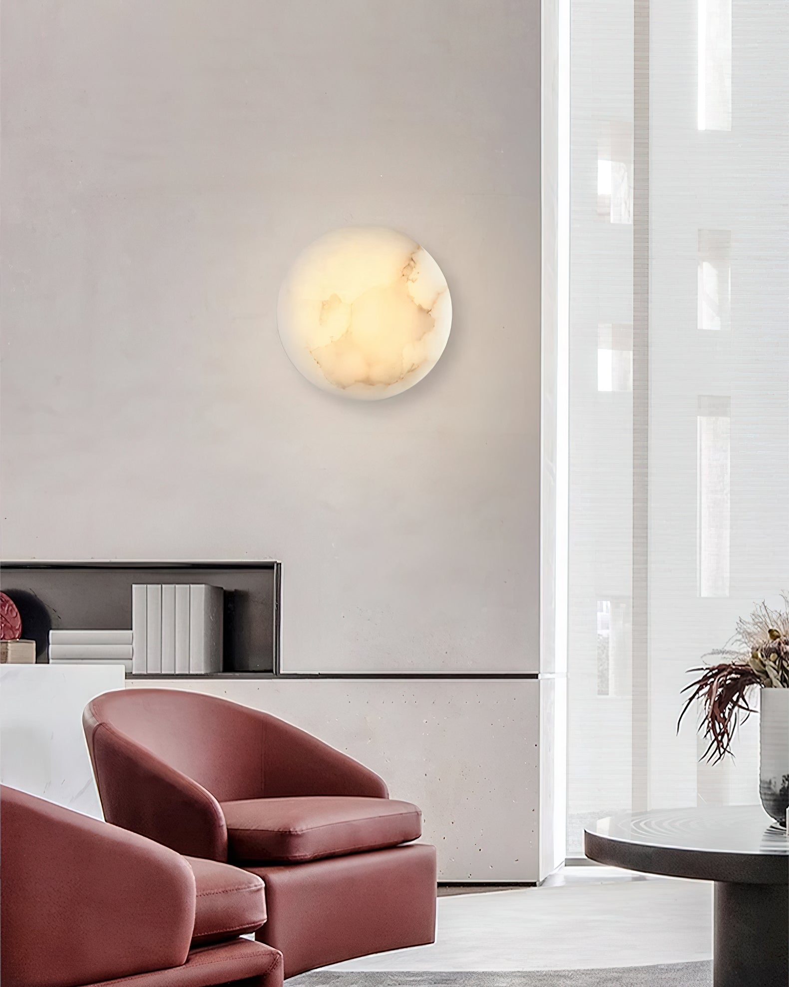 Ilvinan Modern Minimalist Single Alabaster Wall Lamp - Letslighting