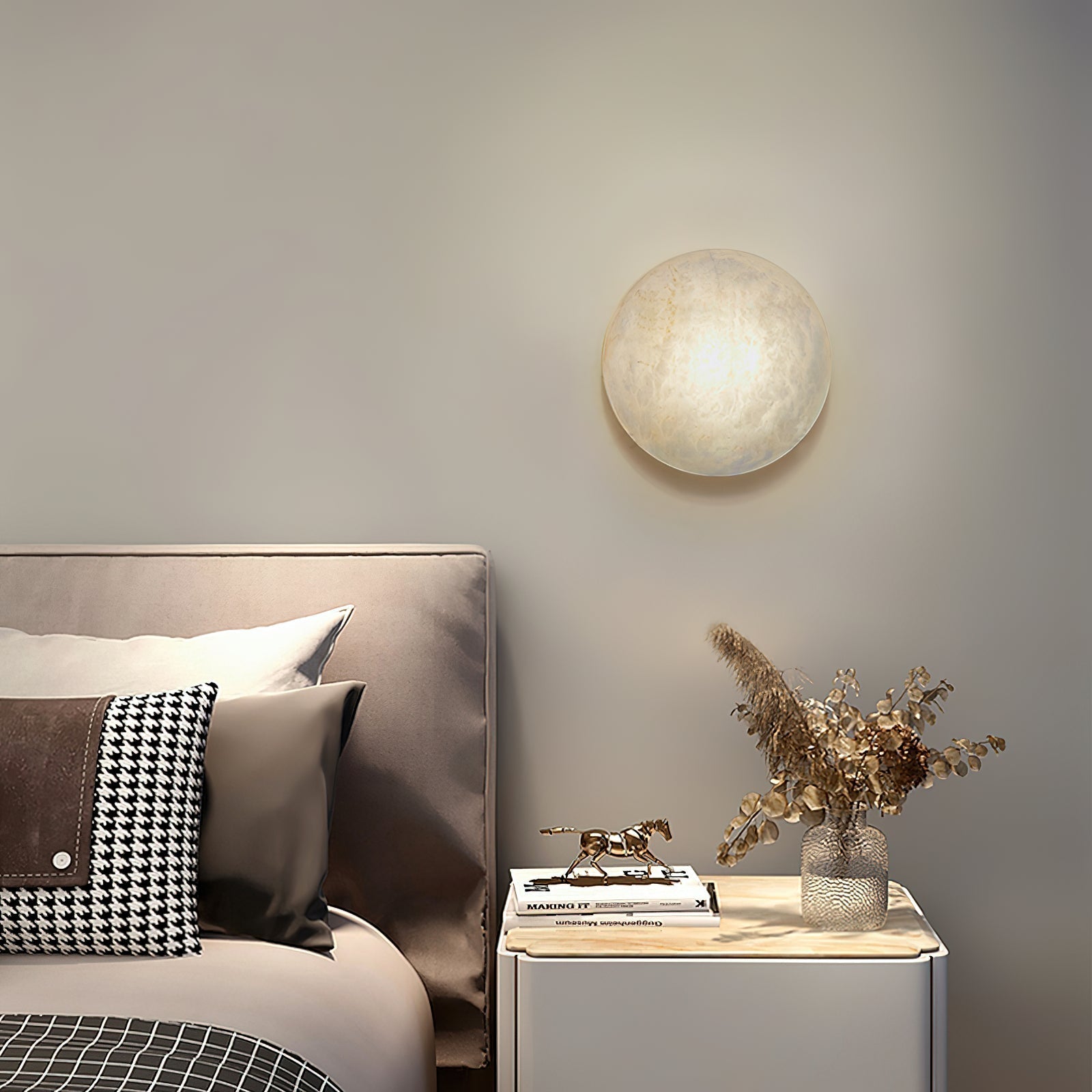 Ilvinan Modern Minimalist Single Alabaster Wall Lamp - Letslighting