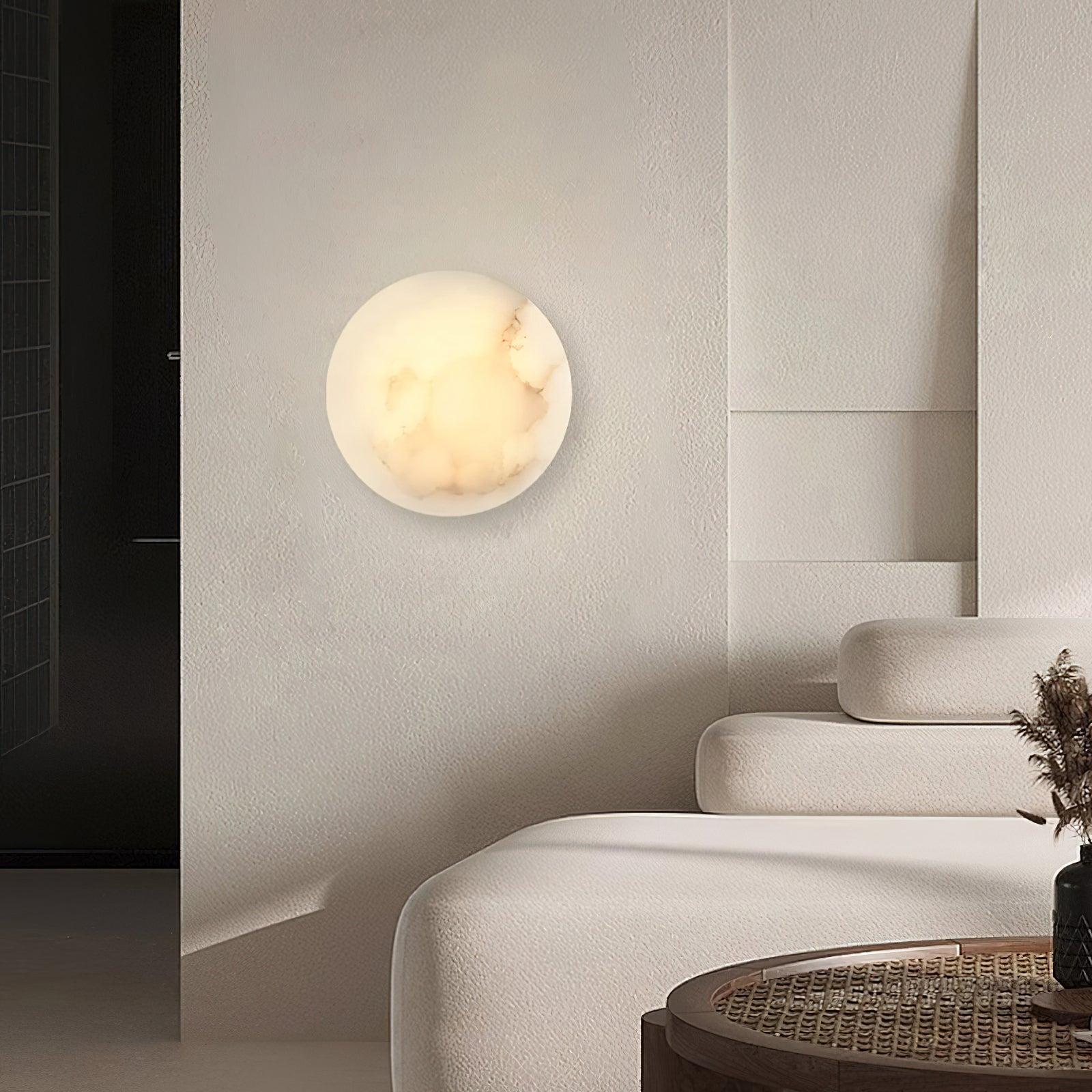 Ilvinan Modern Minimalist Single Alabaster Wall Lamp - Letslighting