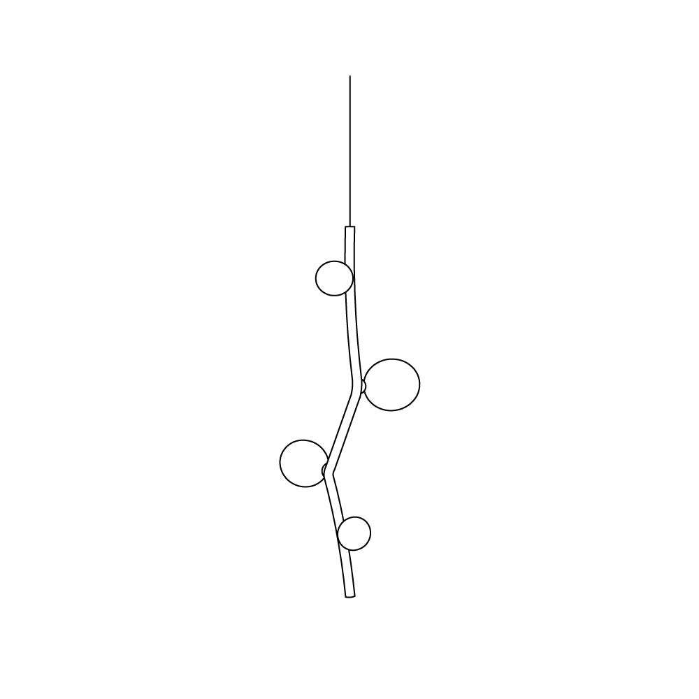 Isolora Vertikal Glas Pendelleuchte-Letslighting