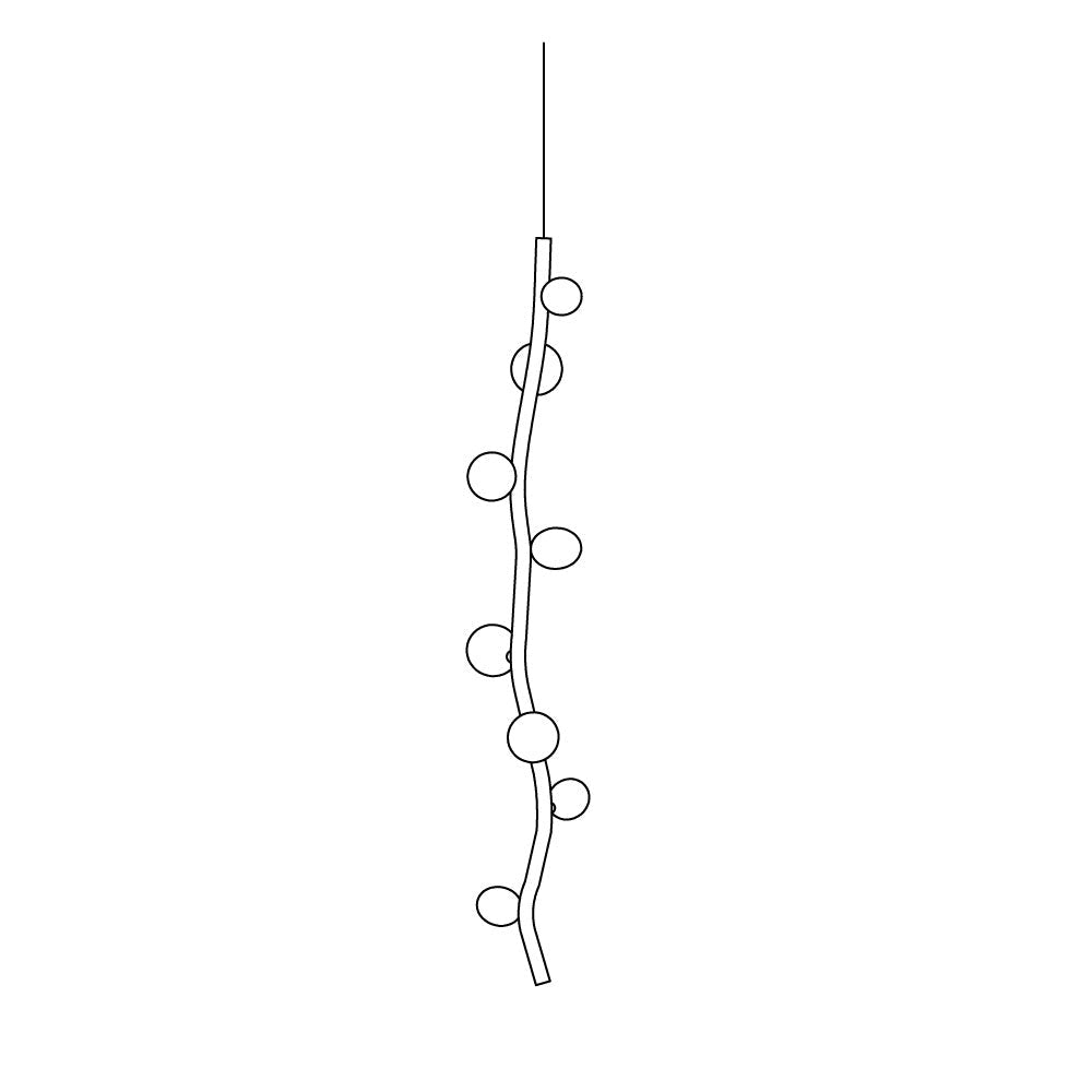 Isolora Vertikal Glas Pendelleuchte-Letslighting