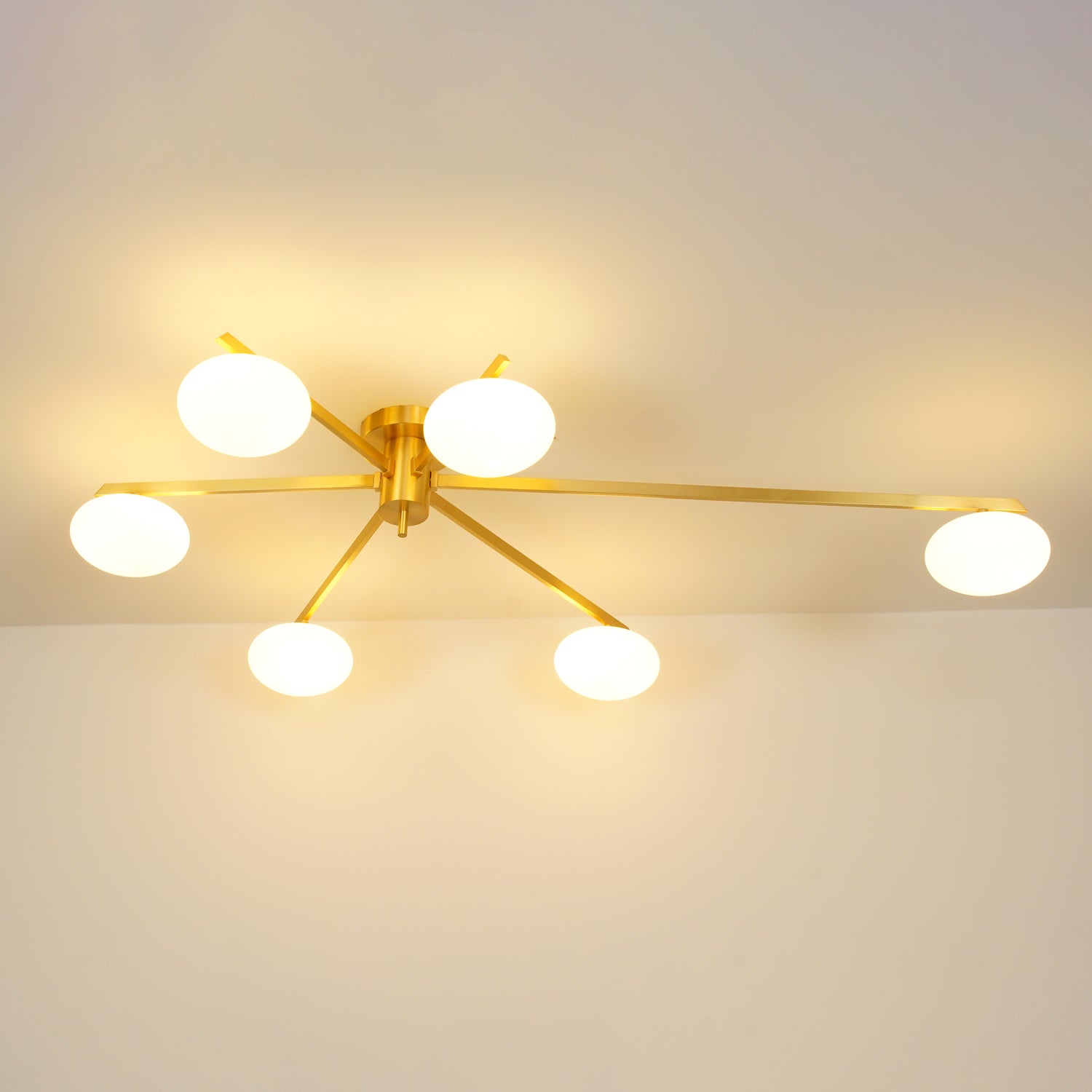 Lustra Deckenleuchte Schwarz Weiß Glas-Letslighting