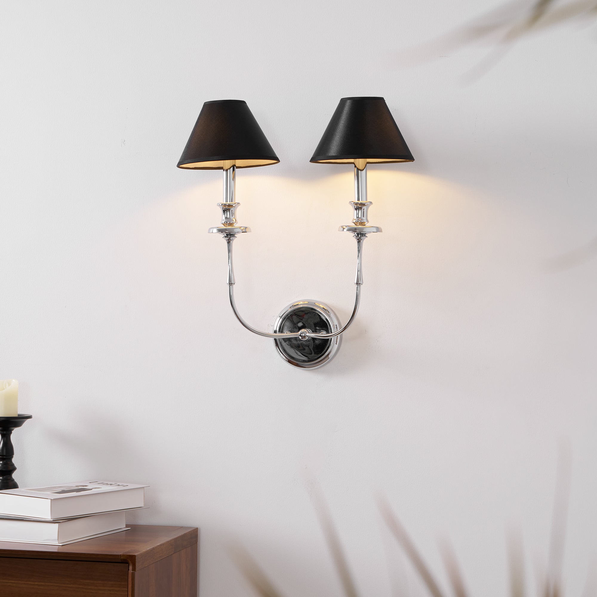 Vedoror Industrielle Vintage Wandleuchte aus Messing mit Stoffbezug-Letslighting