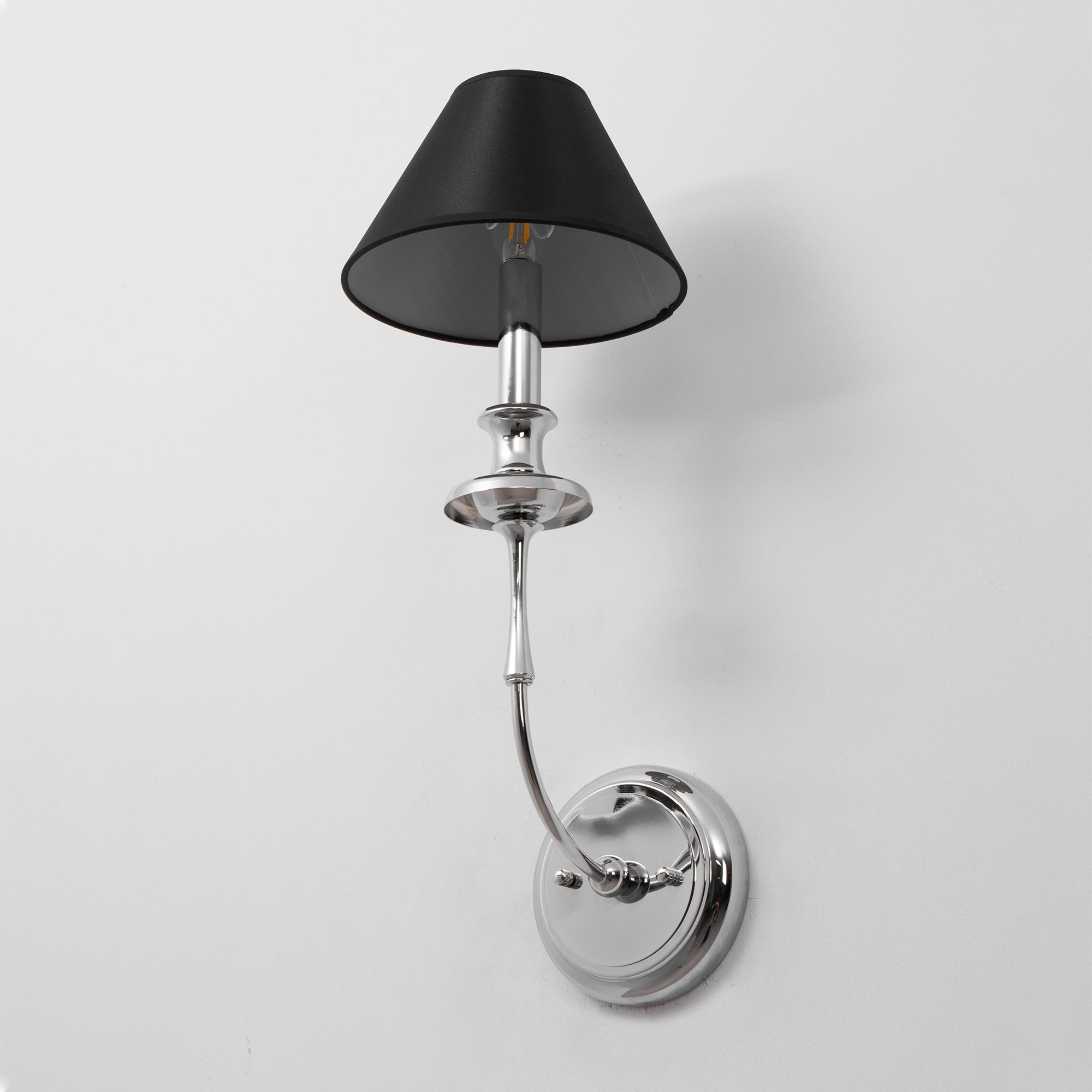 Vedoror Industrielle Vintage Wandleuchte aus Messing mit Stoffbezug-Letslighting