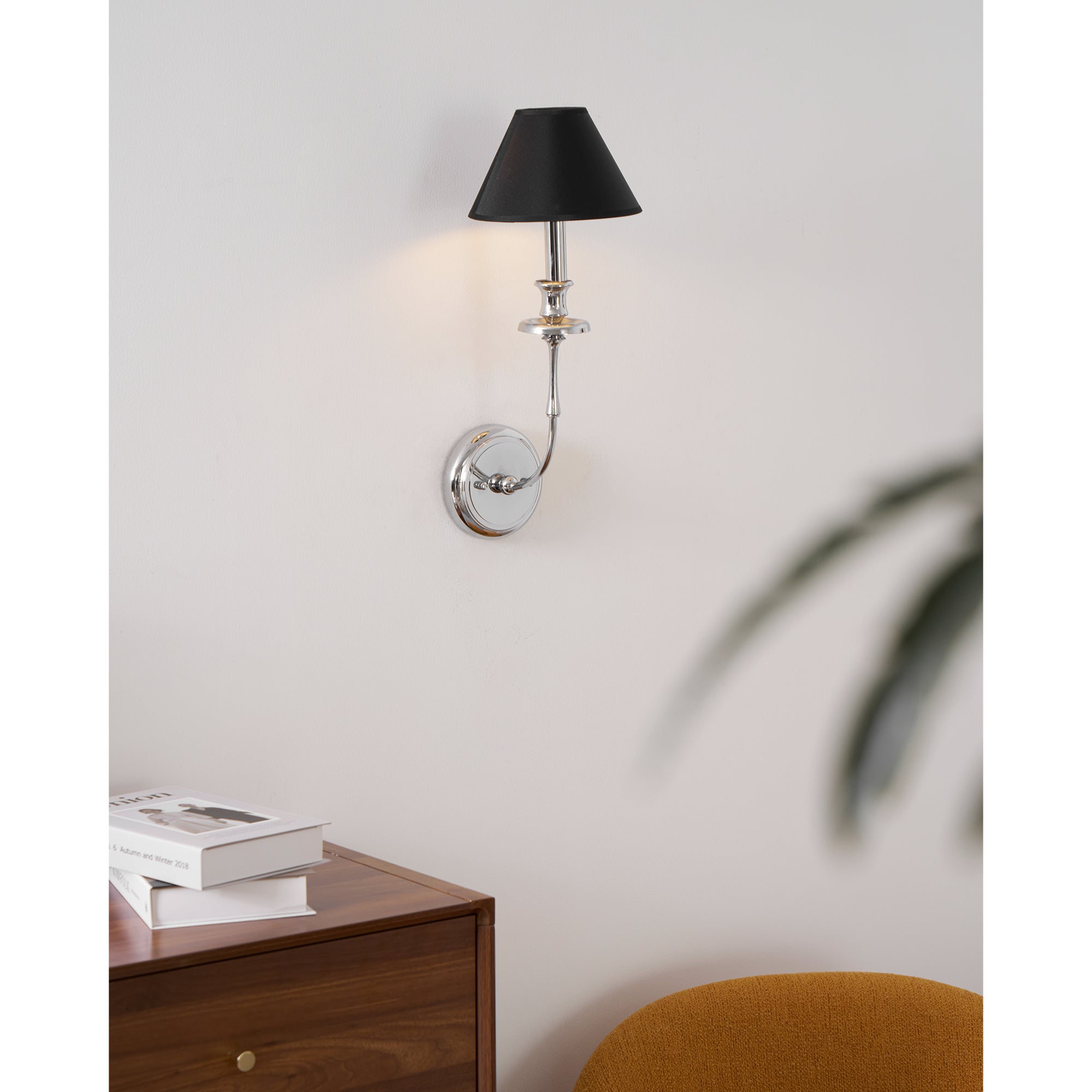 Vedoror Industrielle Vintage Wandleuchte aus Messing mit Stoffbezug-Letslighting