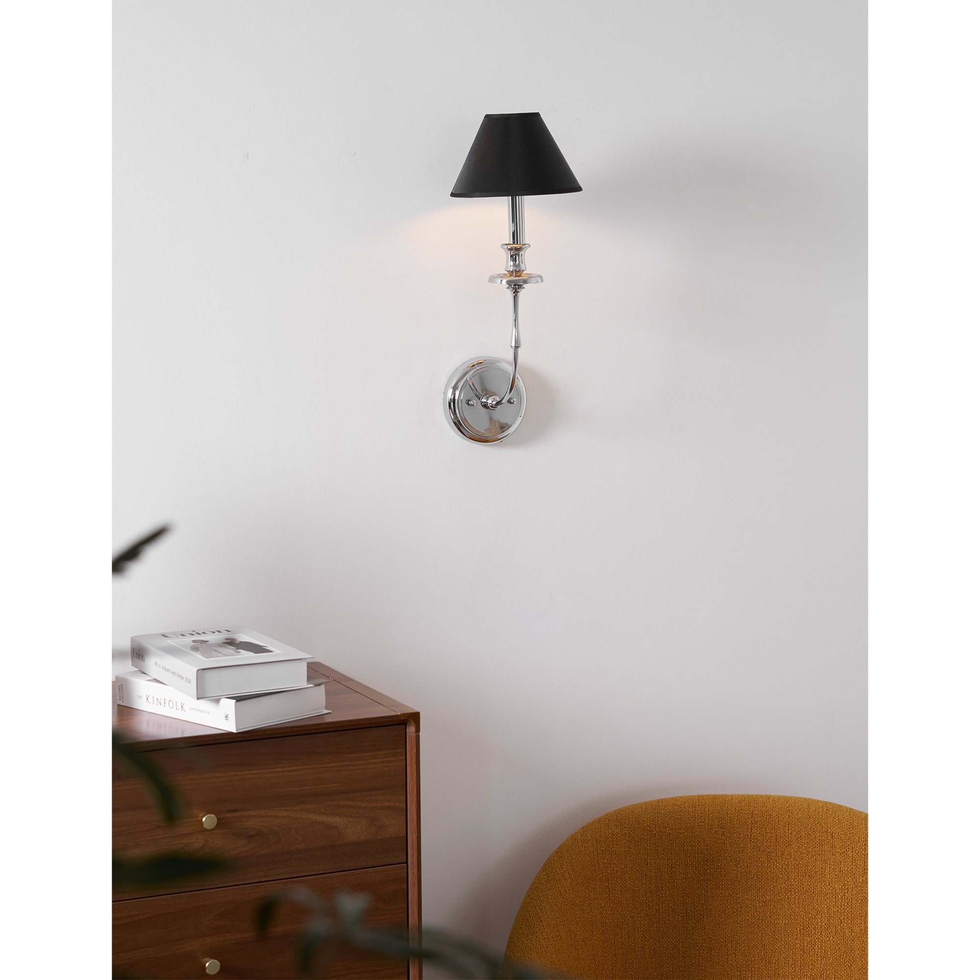 Vedoror Industrielle Vintage Wandleuchte aus Messing mit Stoffbezug-Letslighting