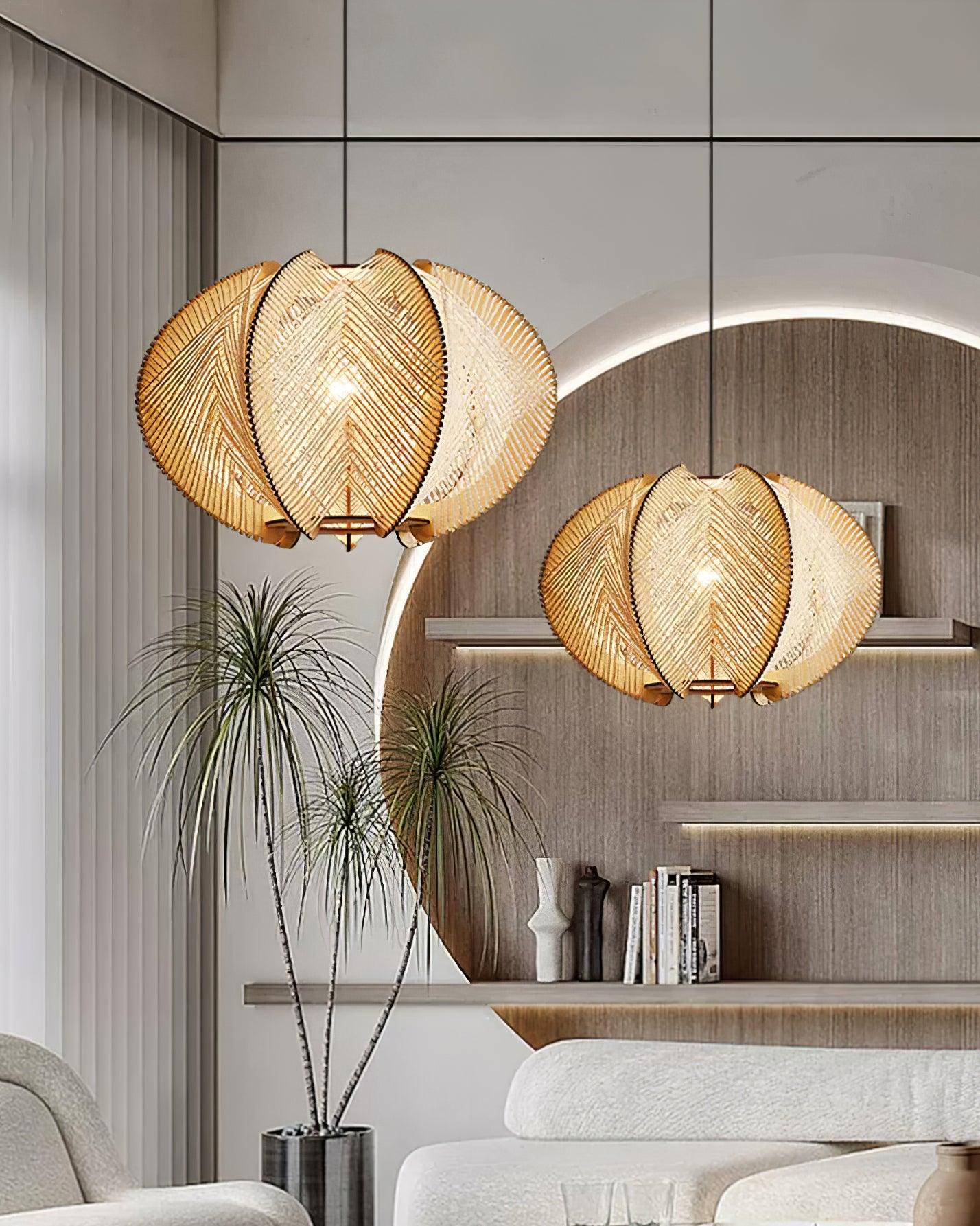 Calyraice Holz & Hanfseil Hängeleuchte-Letslighting