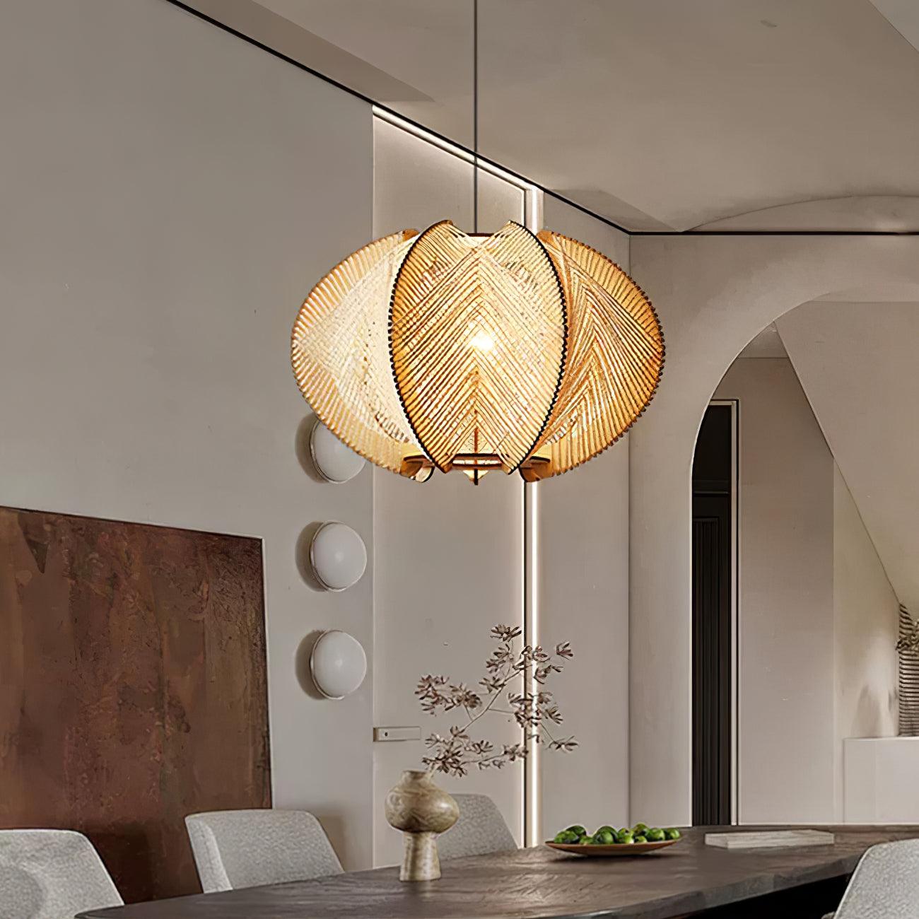 Calyraice Holz & Hanfseil Hängeleuchte-Letslighting