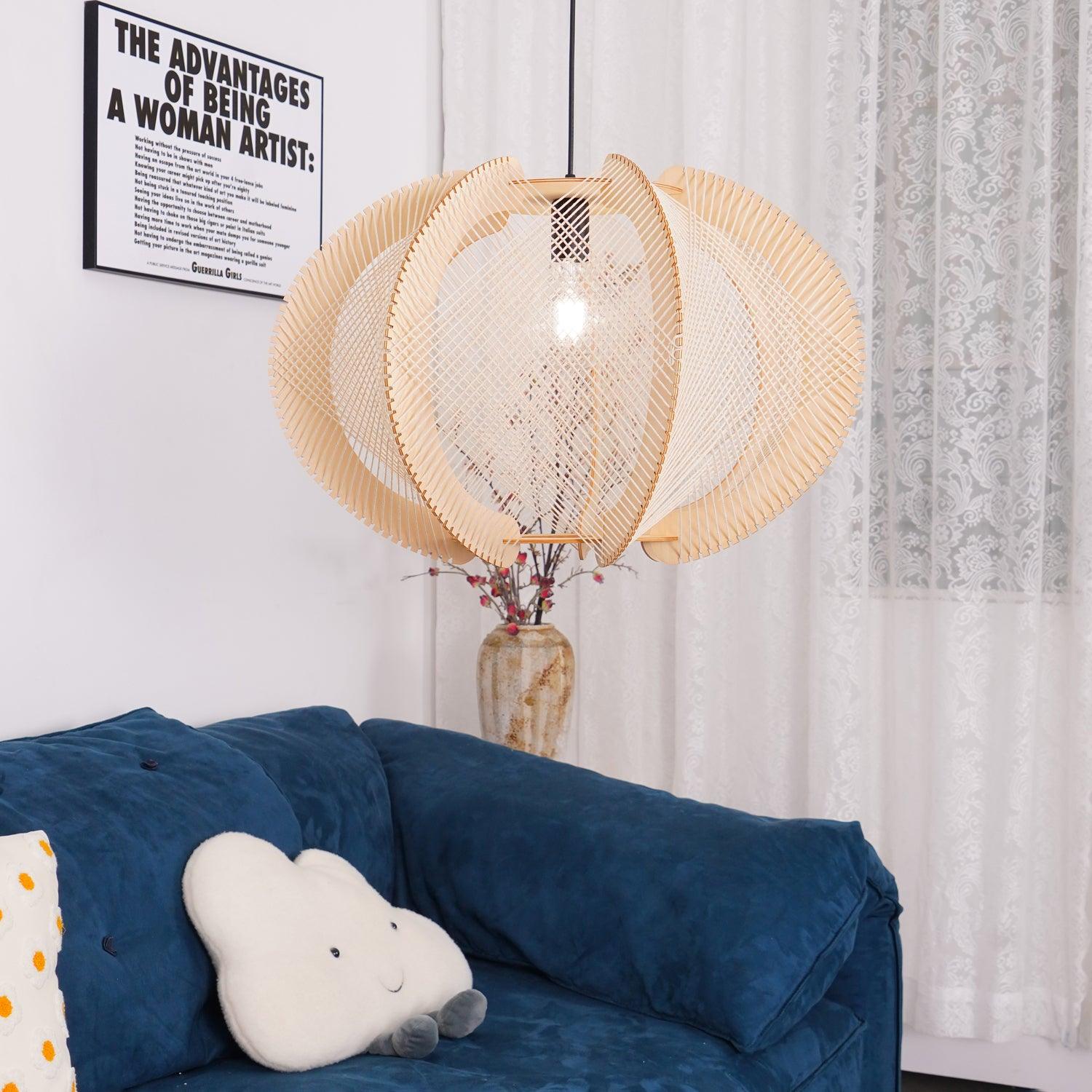 Calyraice Holz & Hanfseil Hängeleuchte-Letslighting