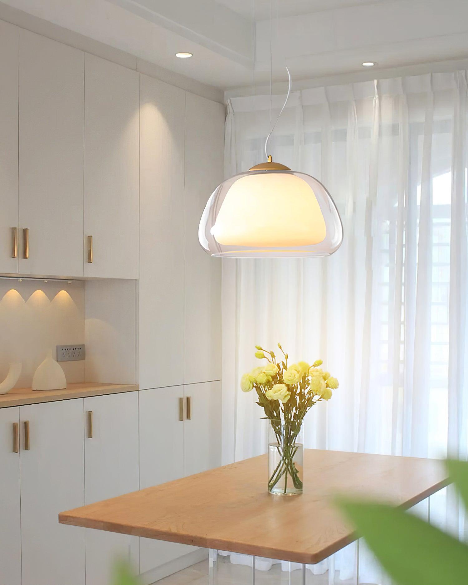 Elvo Pendelleuchte Modern Klarer Glasschirm-Letslighting