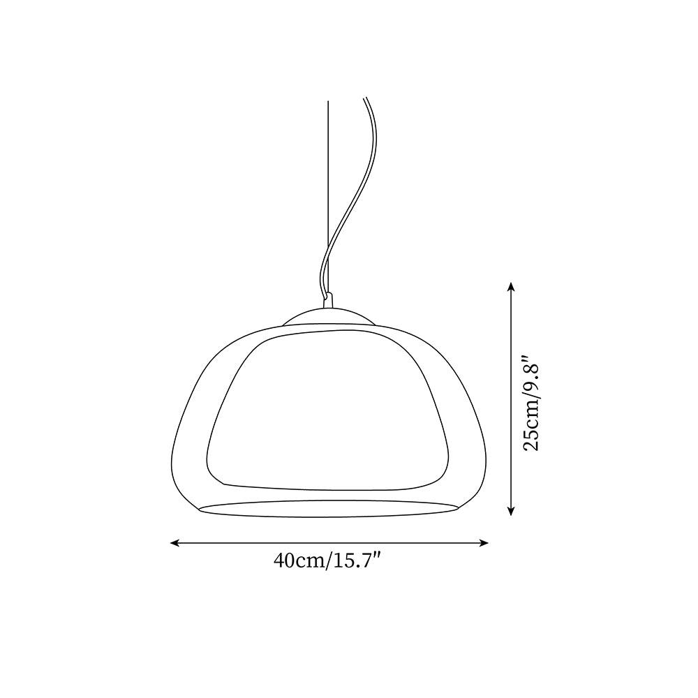 Elvo Pendelleuchte Modern Klarer Glasschirm-Letslighting
