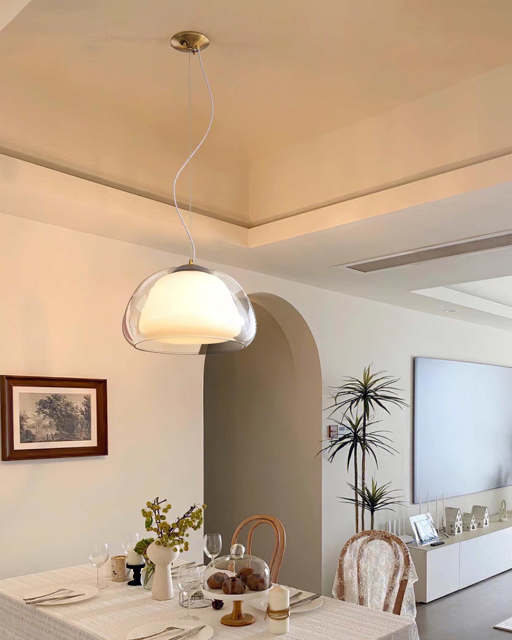 Elvo Pendelleuchte Modern Klarer Glasschirm-Letslighting