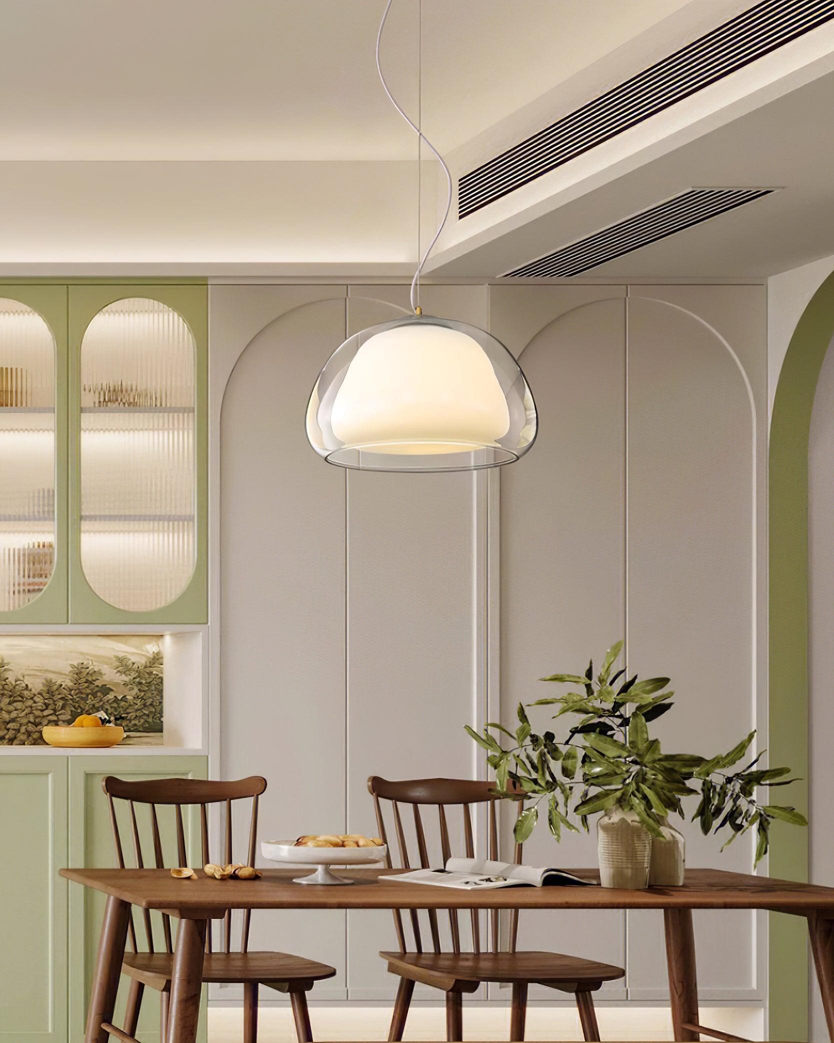 Elvo Pendelleuchte Modern Klarer Glasschirm-Letslighting