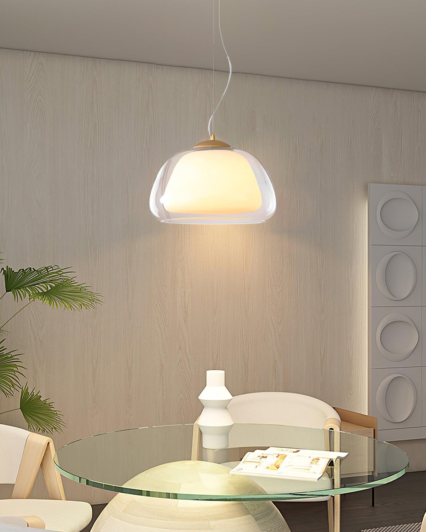 Elvo Pendelleuchte Modern Klarer Glasschirm-Letslighting