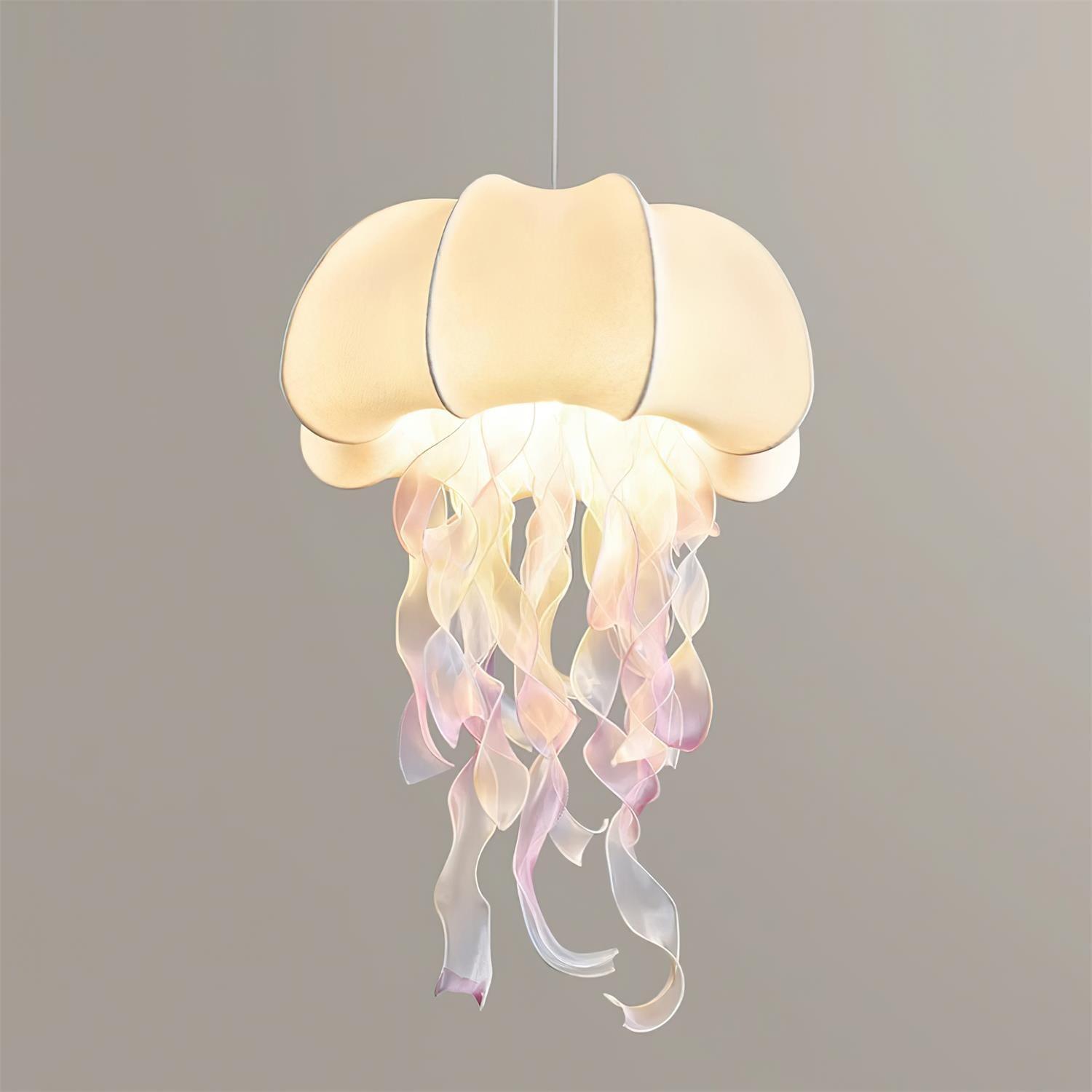 Jellyfish Pendant Light with Iridescent Ribbons - Letslighting