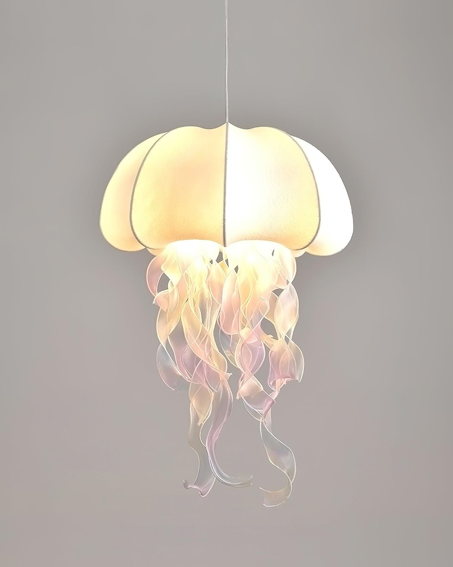 Jellyfish Pendant Light with Iridescent Ribbons - Letslighting