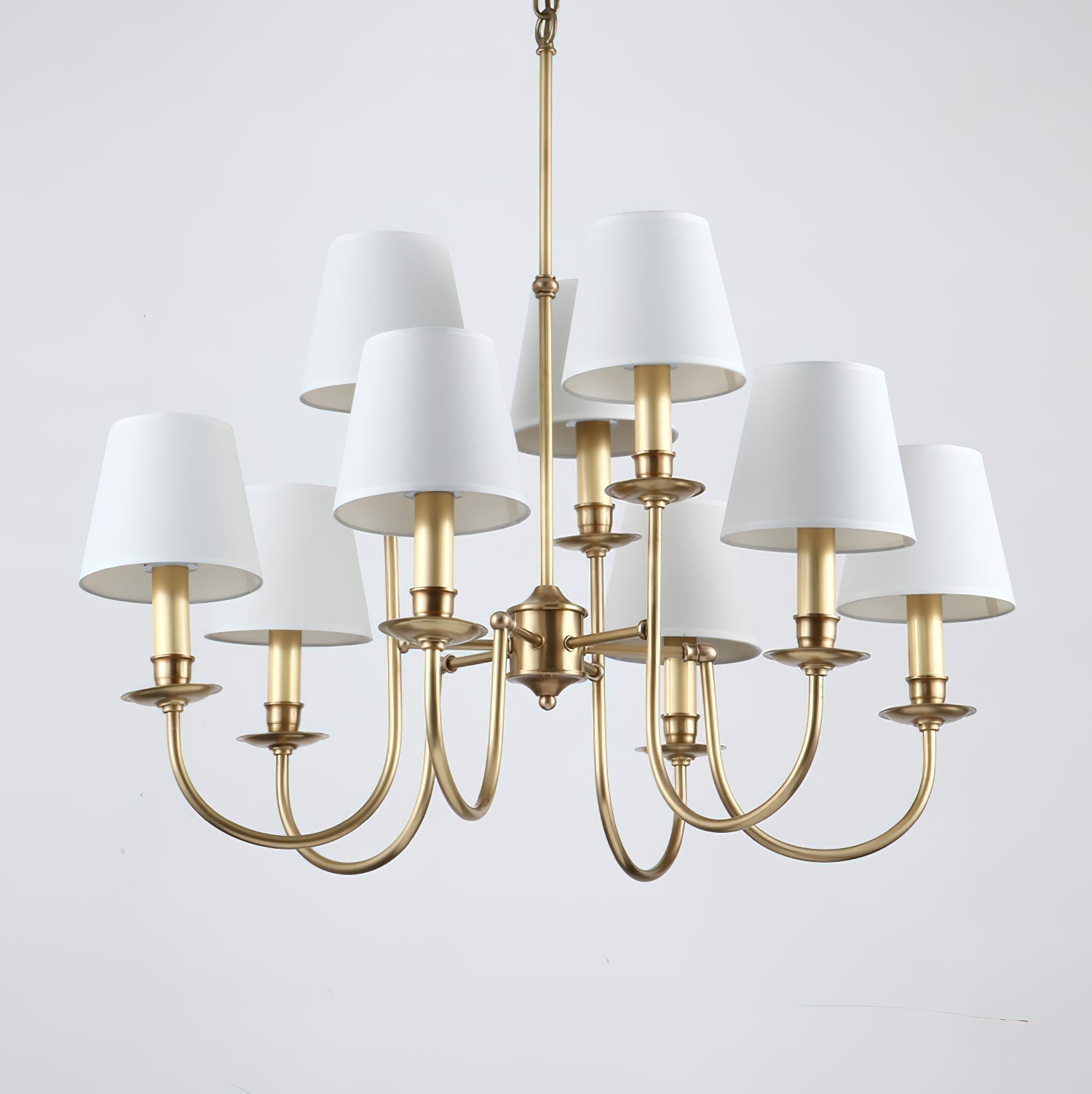 Vilorira Vintage Brass Fabric Chandelier - Letslighting