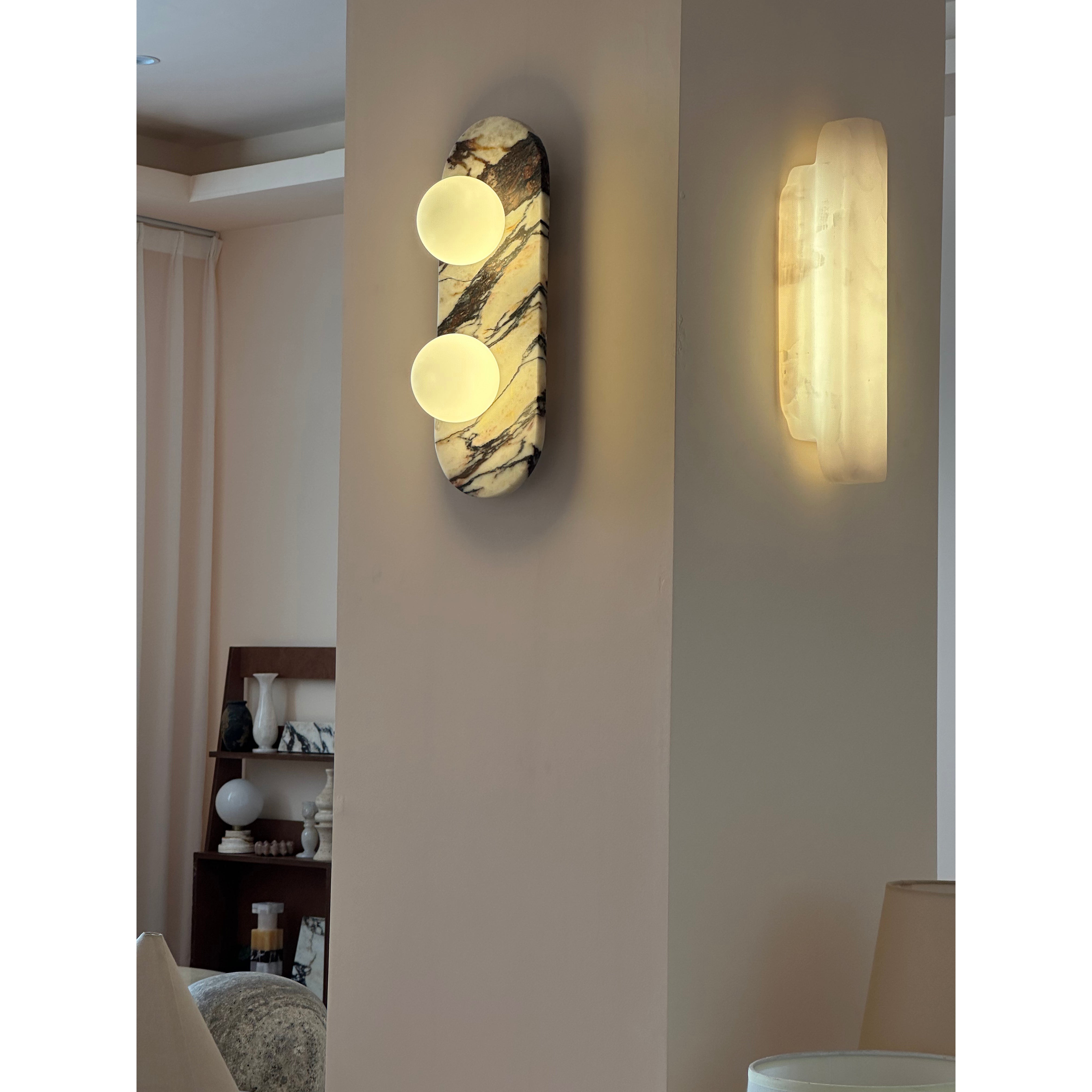 Eurcara Modern Minimalist Natural Marble Wall Lamp - Letslighting