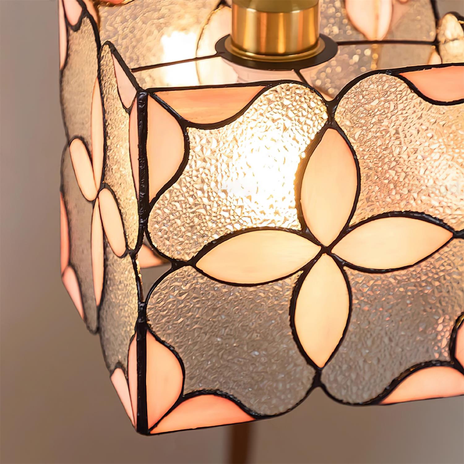 Glyna Pendelleuchte Buntglas Tiffany Blume-Letslighting