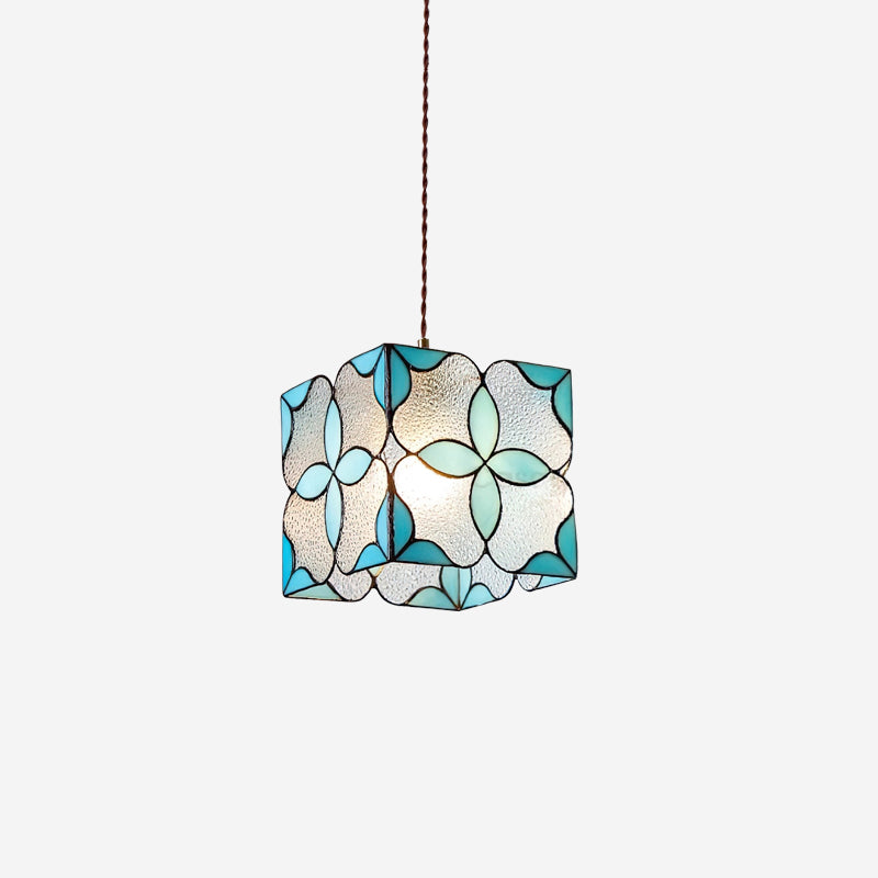 Glyna Pendelleuchte Buntglas Tiffany Blume-Letslighting