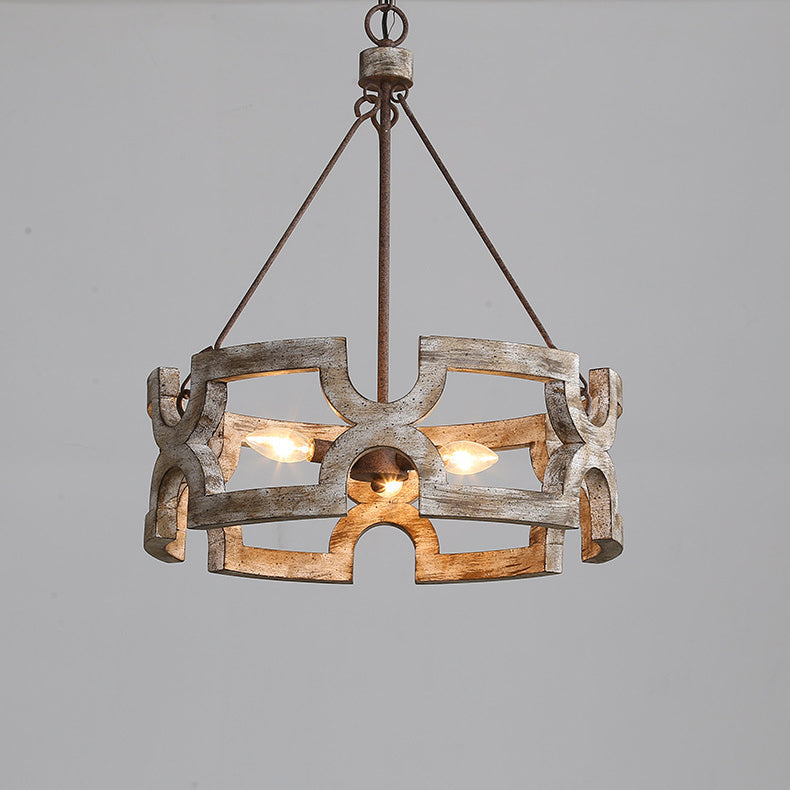 Evelan Holz Kreativität Handgeschnitzt Kronleuchter-Letslighting