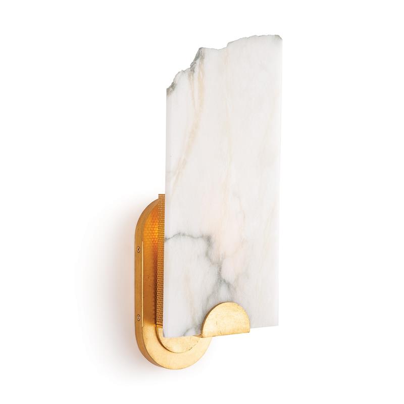 Olphaiel Modern Minimalist Brass Alabaster Wall Lamp - Letslighting