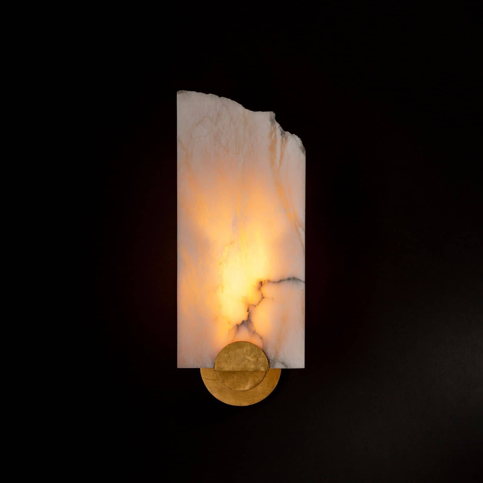 Olphaiel Modern Minimalist Brass Alabaster Wall Lamp - Letslighting