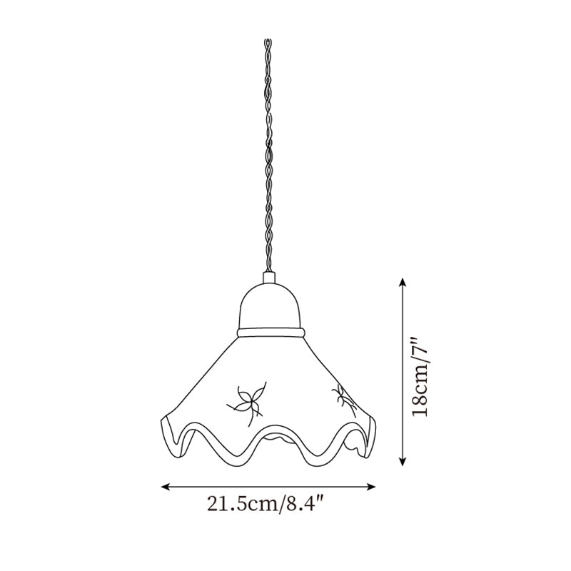 Pendelleuchte Keramik Schirm Rustikal Braun Akzent Retro-Letslighting