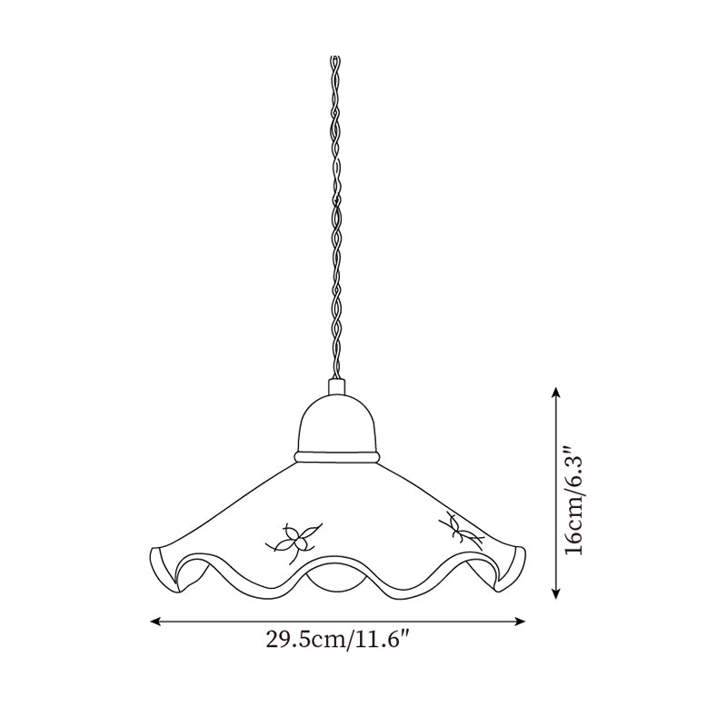 Pendelleuchte Keramik Schirm Rustikal Braun Akzent Retro-Letslighting