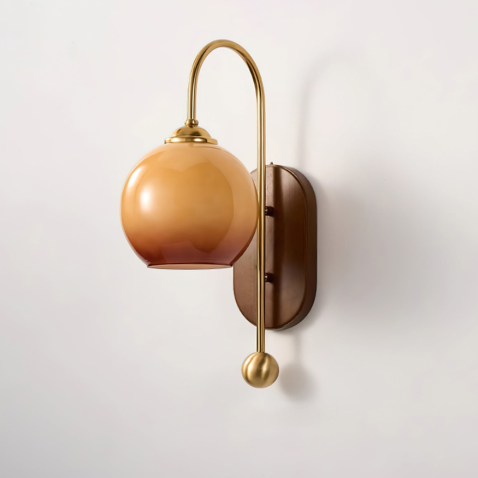 Vale Vintage Glas-Holz-Wandleuchte-Letslighting