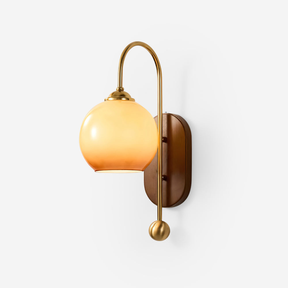 Vale Vintage Glas-Holz-Wandleuchte-Letslighting