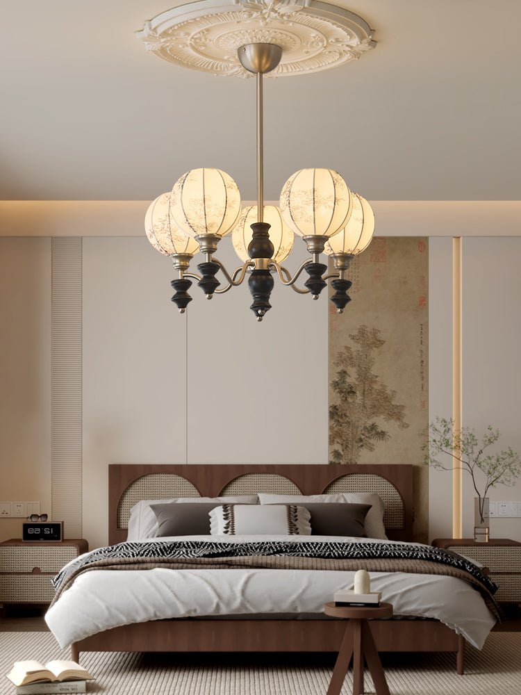 Osilan Traditioneller Eleganter Kronleuchter aus Vintage-Holz-Letslighting