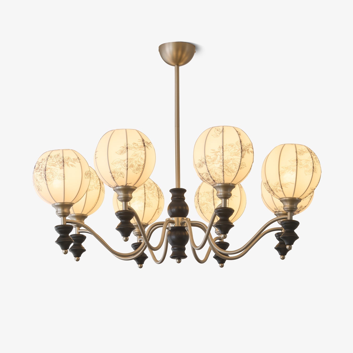 Osilan Traditioneller Eleganter Kronleuchter aus Vintage-Holz-Letslighting