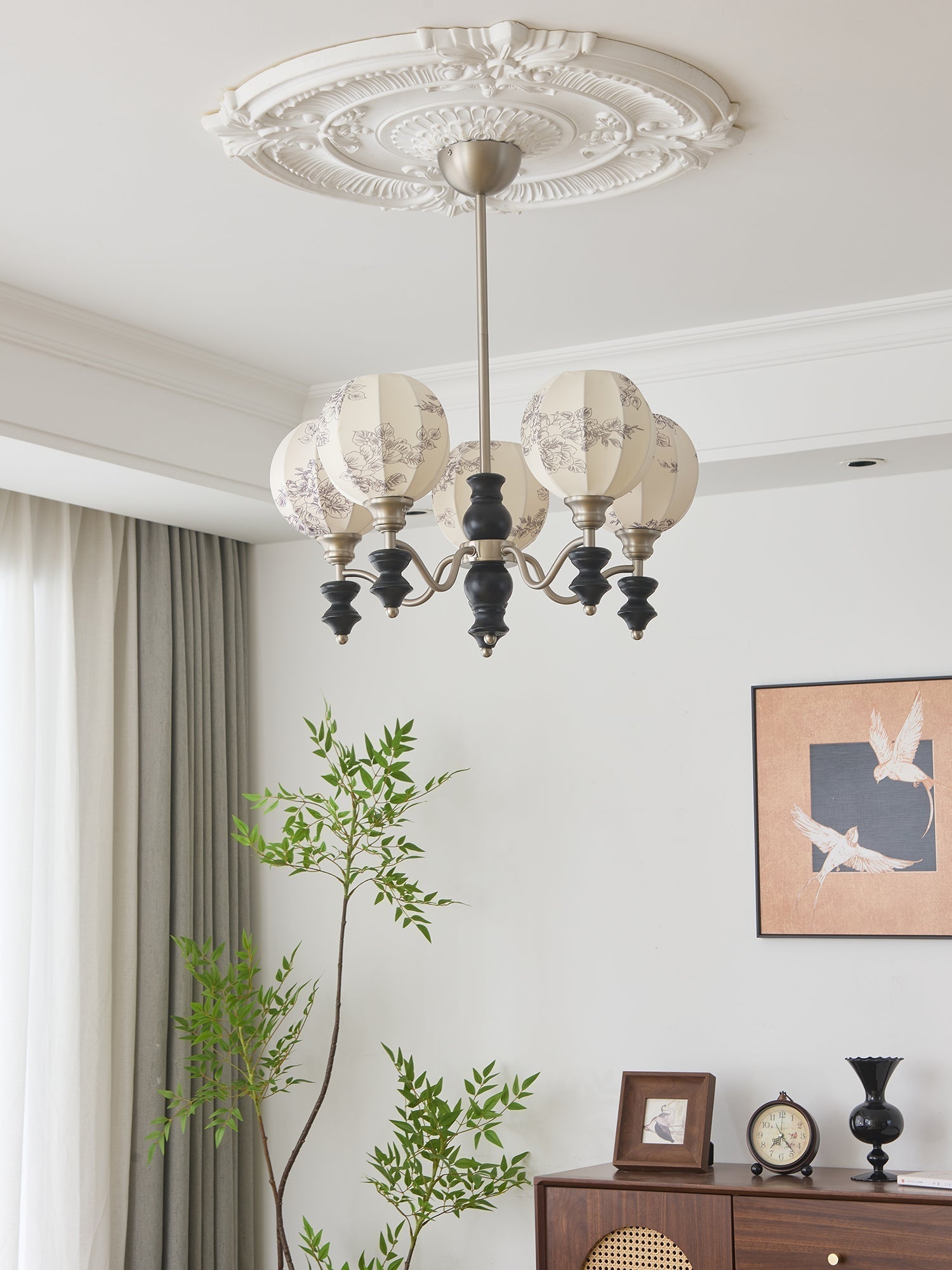 Osilan Traditioneller Eleganter Kronleuchter aus Vintage-Holz-Letslighting
