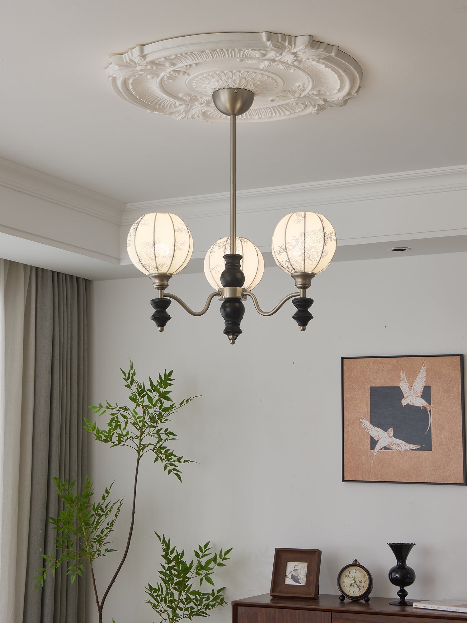 Osilan Traditioneller Eleganter Kronleuchter aus Vintage-Holz-Letslighting