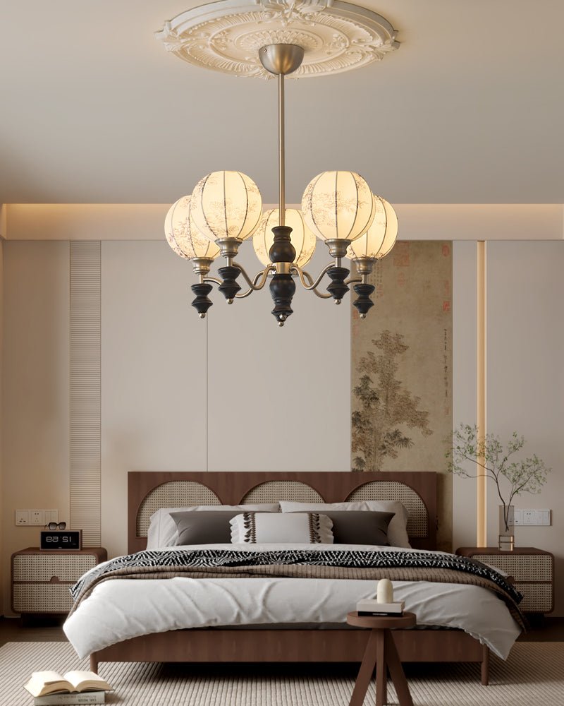 Osilan Traditioneller Eleganter Kronleuchter aus Vintage-Holz-Letslighting