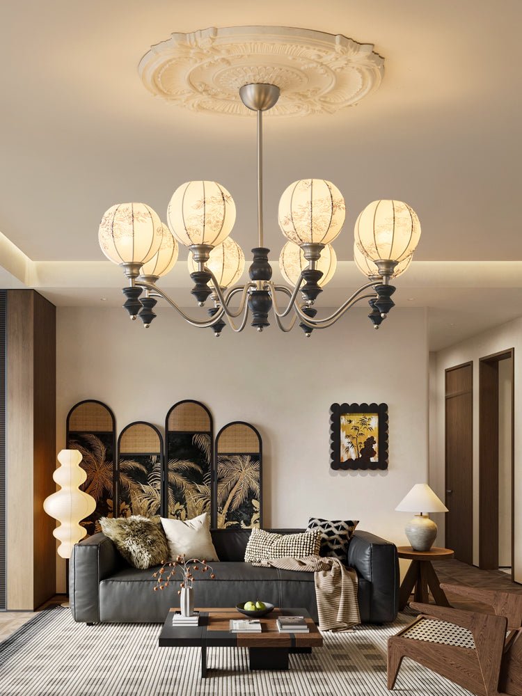 Osilan Traditioneller Eleganter Kronleuchter aus Vintage-Holz-Letslighting