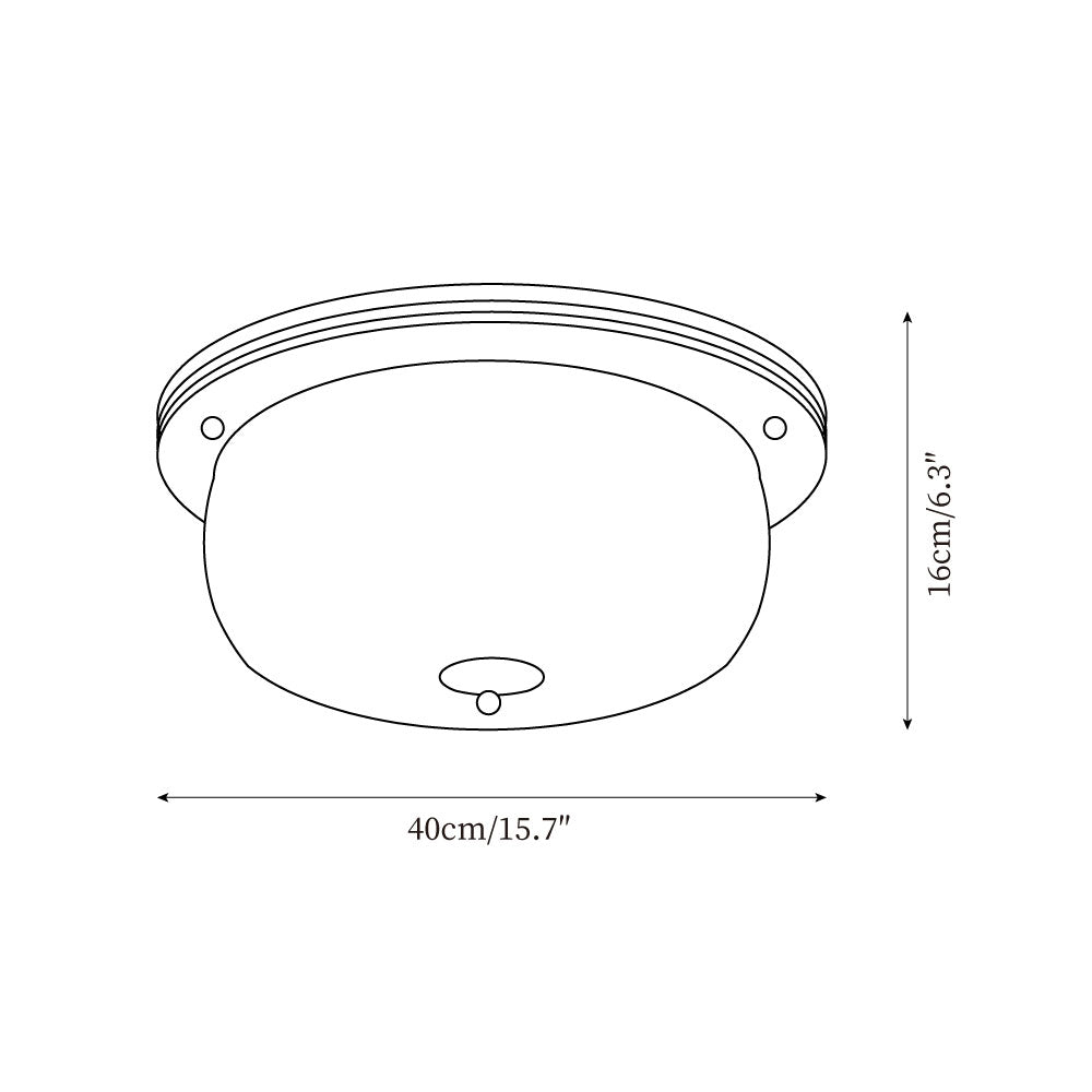 Deckenleuchte Glas Einbau Modern Minimalistisch Walnuss Braun-Letslighting