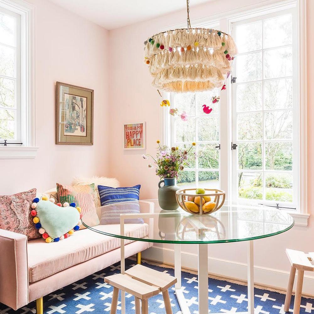Lustra Kronleuchter Pink Boho Chic-Letslighting