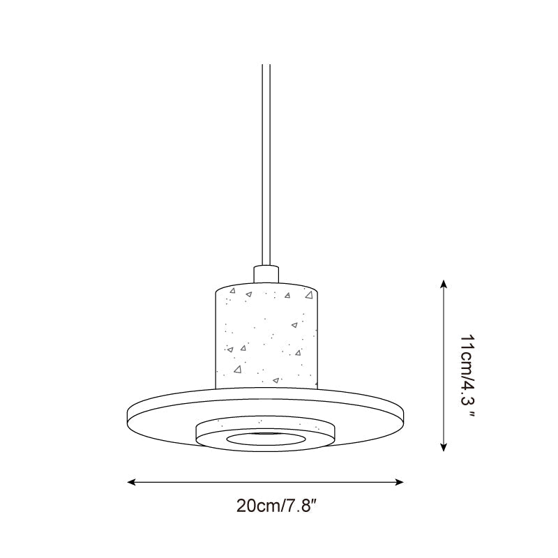 Ritta Travertine Pendant Light Top-hat Shape - Letslighting