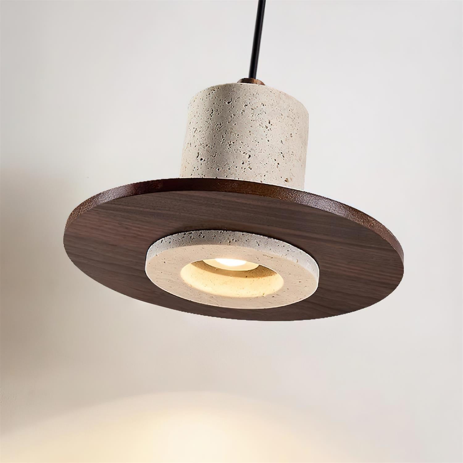 Ritta Travertine Pendant Light Top-hat Shape - Letslighting
