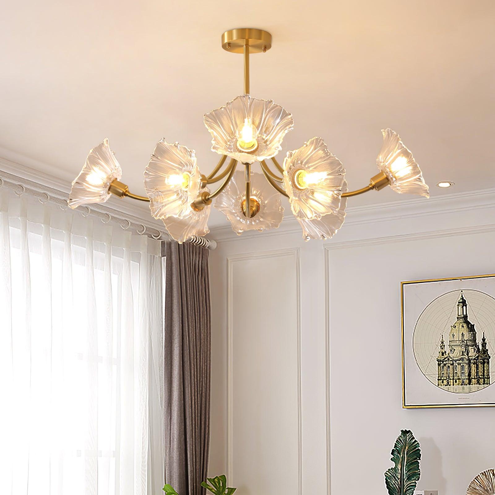 Kalin Flower Glass Chandelier - Blowlighting