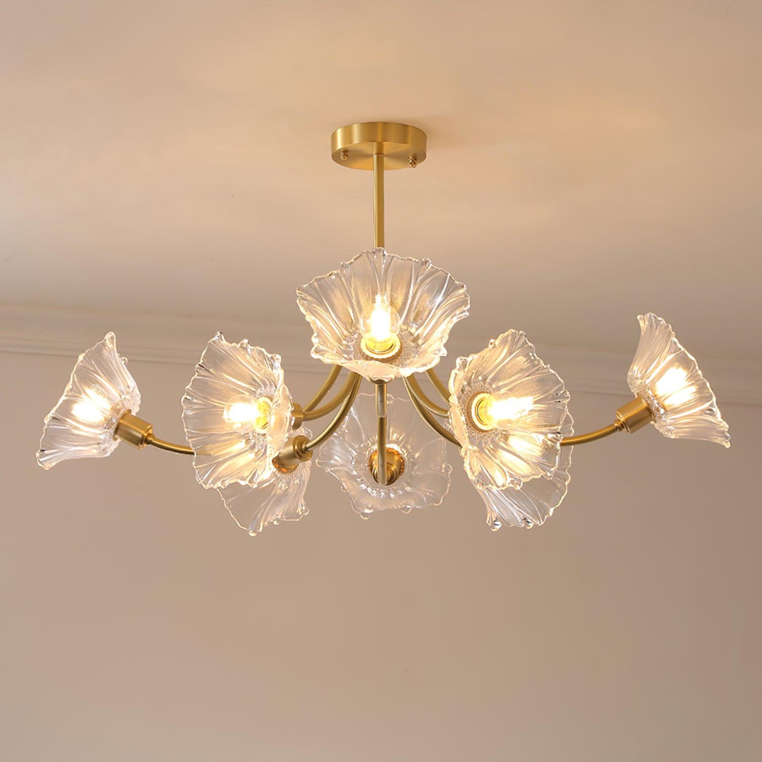 Kalin Flower Glass Chandelier - Blowlighting
