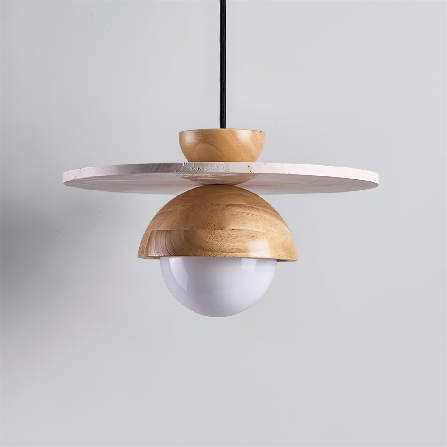 Ritta Pendant Light Glass Globe Travertine - Letslighting