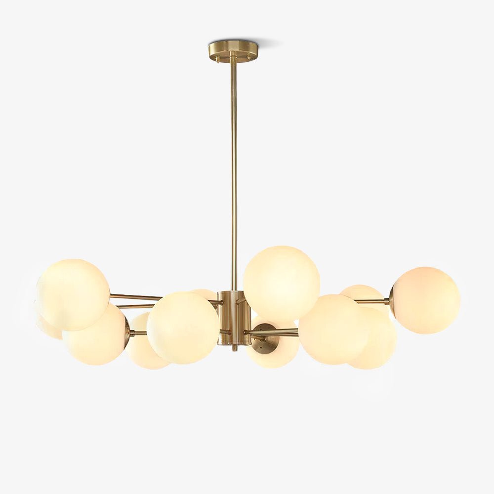Lustra Kronleuchter Messing Opal Glas-Letslighting