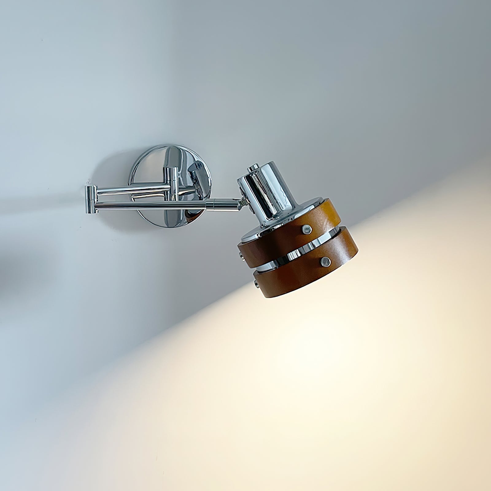 Wandleuchte Metall Holz Fass Schirm Verstellbar Mid-Century-Letslighting