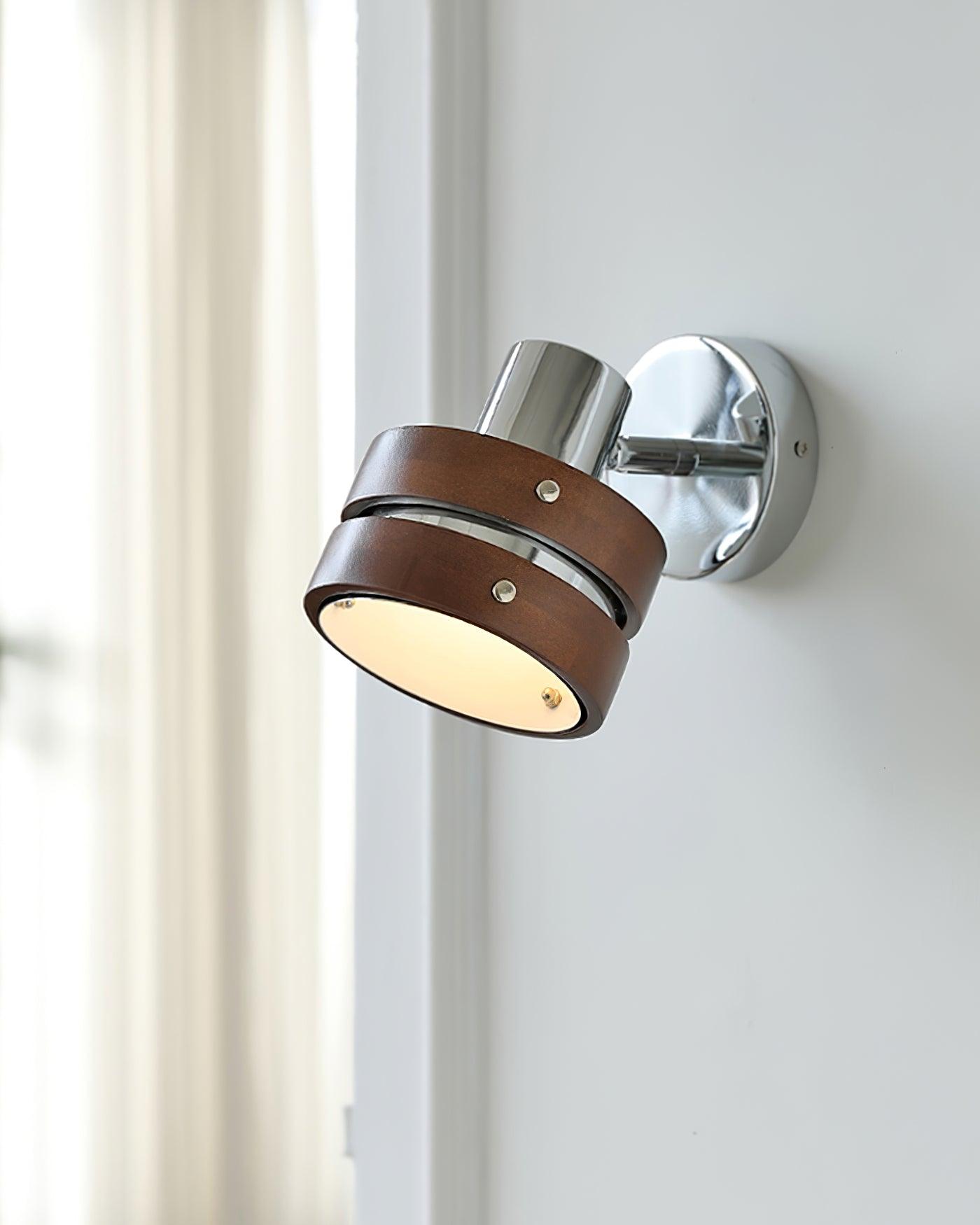 Wandleuchte Metall Holz Fass Schirm Verstellbar Warm Glow-Letslighting