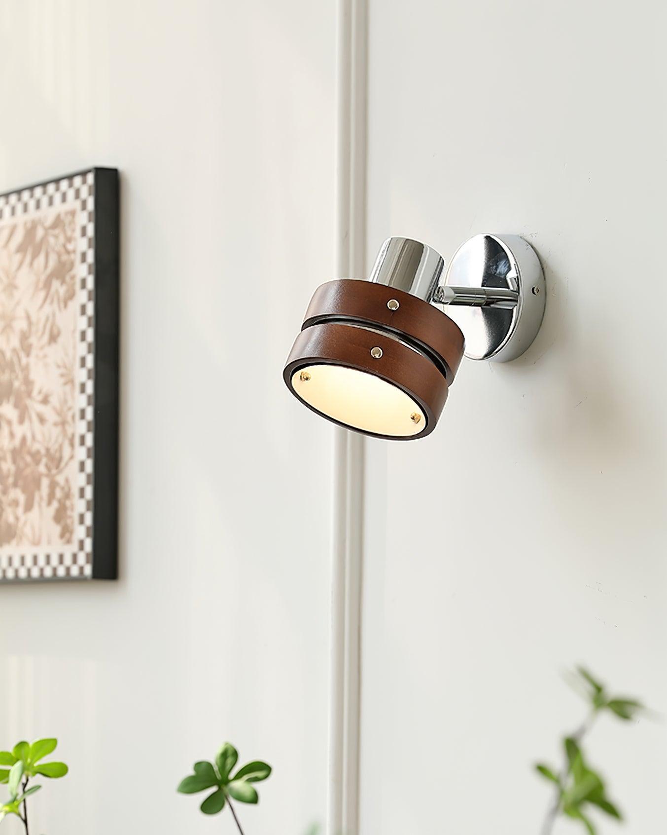 Wandleuchte Metall Holz Fass Schirm Verstellbar Warm Glow-Letslighting