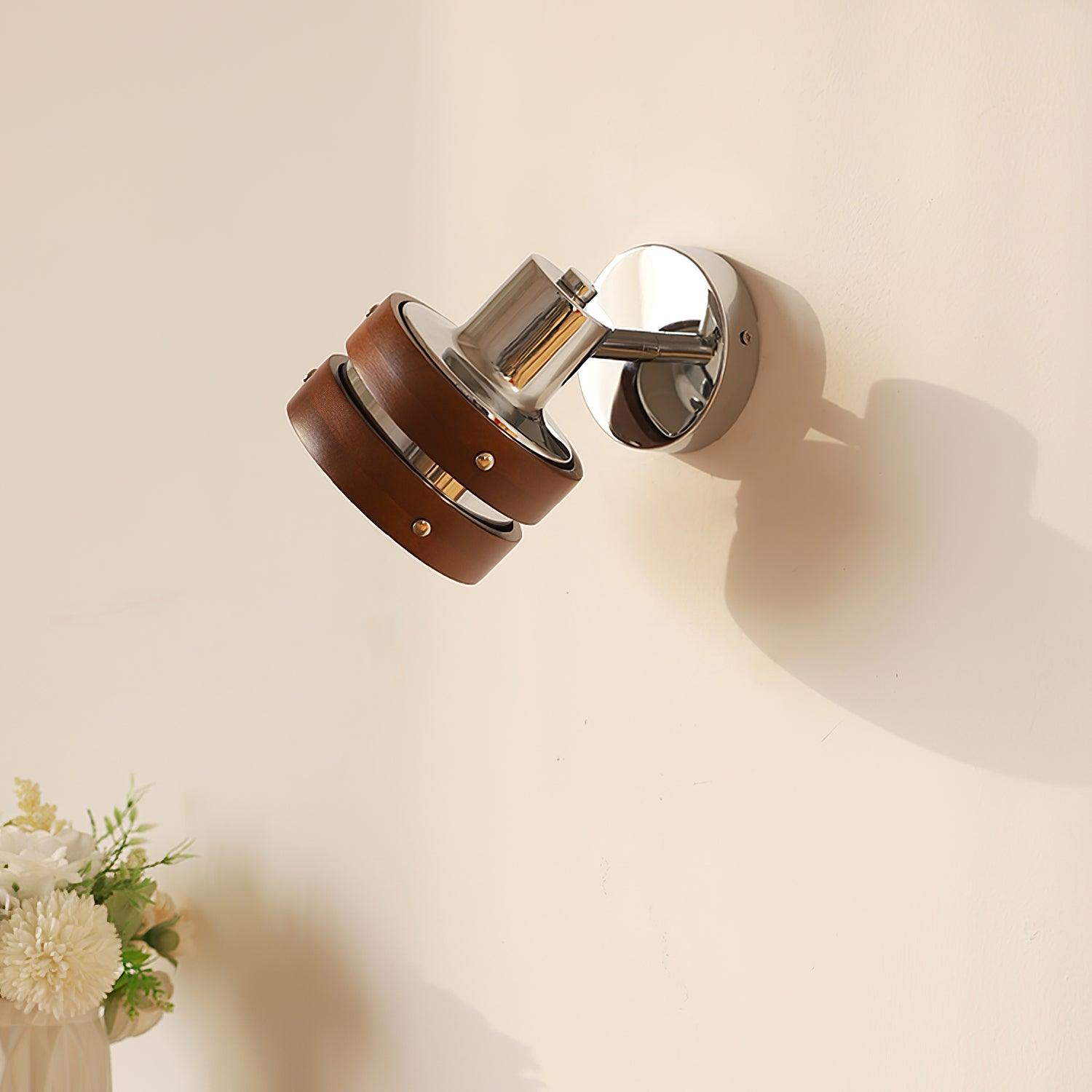 Wandleuchte Metall Holz Fass Schirm Verstellbar Warm Glow-Letslighting